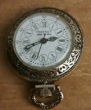 Prefect super de Luxe Taschenuhr Halskettenuhr Werk läuft Kratzer Auf  Glas