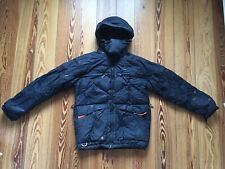 Vintage Volcom Hooded Down Snowboard Jacket Black late 1990s early 2000s