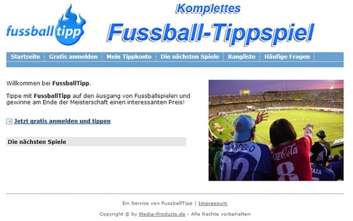 Komplettes fussball tippspiel - komplettes, fussball-tippspiel