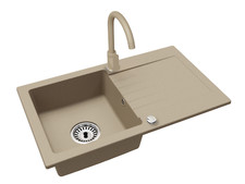 Beige LEON-Granitspüle mit