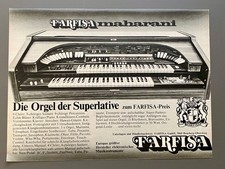 Farfisa maharani Orgel der Superlative 1977 Vintage Ad Werbung Reklame