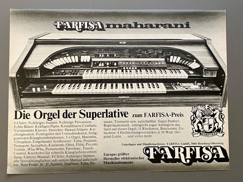 Farfisa maharani orgel - orgel, der