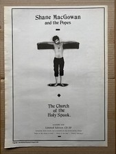 SHANE MACGOWAN THE CHURCH OF THE HOLY SPOOK POSTER SIZED original music press ad