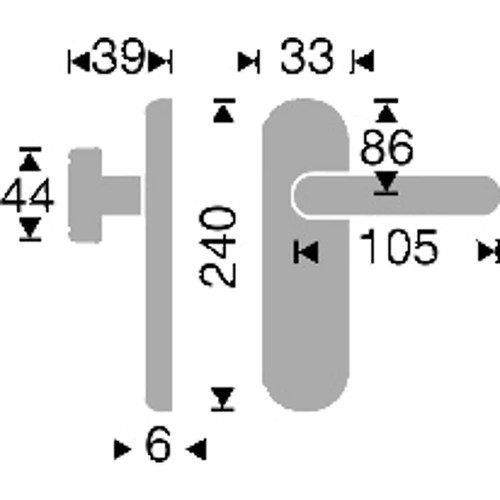 Drückerpaar modell 552 - drückerpaar,
