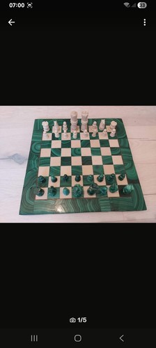 Schachspiel aus malachitstein - aus,