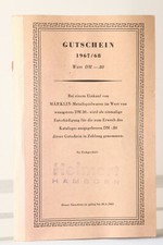 Märklin Hamo Straßenbahn Gutschein 1967 über 0,80 DM (183292)