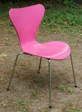 #10473b - Arne Jacobsen 1992 - Orig Series 7 - Fritz Hansen - pink- Chair  Stuhl