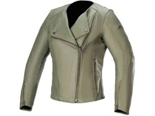 ALPINESTARS Alice Damen Motorrad Lederjacke Military Green 311502060846