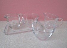 Milch & Zucker-Set Nachtmann Kristallglas 2 Schälchen 2 Kännchen 1 Tablett 5 tlg