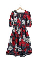 SALZBURGER DIRNDL Dirndl Damen Trachtenmode Gr. DE 38 rot-grün-schwarz