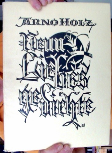 Arno holz neun liebesgedichte - holz,