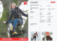 Autogramme  Ulrike Gräßler Skisprung Skispringen ORIGINAL Vize WM Baum xyz