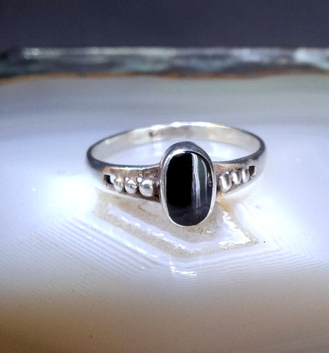 Ring silber 925 black onyx - black,