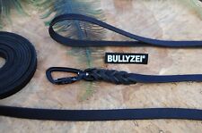 Lederleine geflochten Schwarz