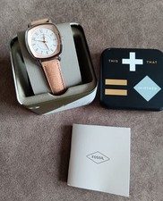 Schöne Damenuhr FOSSIL ES4196 mit Lederarmband, selten getragen 