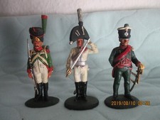 3 Zinnfiguren del Prado  Figuren Soldaten 1806 Höhe 7,7 cm, 8,8cm und 9,3cm