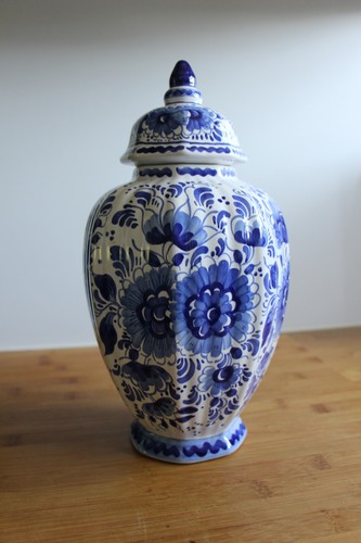 Delft deckelvase royal blau - royal,