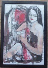 Mädchen Frau "Die Lesende"