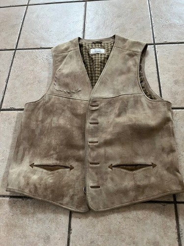Braune herren wildlederweste - braune,