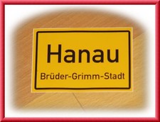 Hanau Aufkleber Ortseingangsschild Brüder Grimm Stadt 1 Stück Sticker Neu