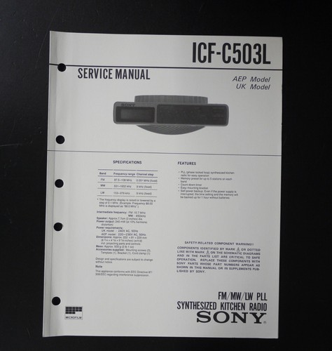 Original sony icf c503l - sony, icf-c503l