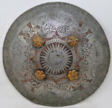 Antikes Eisen Gurading Shield Original Alt Handgefertigt Sonne Figurative Gravur