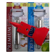 Spar-Schäler und Julienne Schneider Set mit Hobelplatte Gezahnte Zacken Klinge