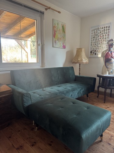 Schlafsofa mit hocker - schlafsofa,