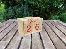 Kalender Holzwürfel Dauerkalender Tischkalender Würfel Kalender Englisch