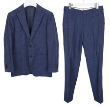 Suitsupply Havana Pleated Slim / Soho Anzug Herren UK 36/UK 38 Seide Leinen