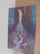 Künst.AK Römische Liebe.  Paar,Steinbank,Steinskluptur,Blumen,Wiese,Bäume nicht