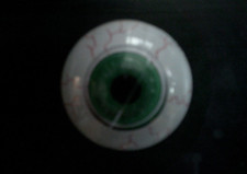 Rollendes Auge Rolling Eye Jet Ball grüne Iris 90er 90´s Ø ca. 39 mm