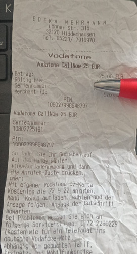 Vodafone callnow prepaid - vodafone,