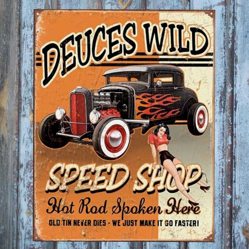 Hot rod schild - 30, x