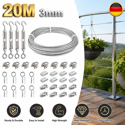 3mm stahlseil drahtseil 20m - 3mm,