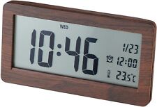 DUGENA Quarzwecker Kunststoff LCD Digital Wecker mahagoni farben (4460963)