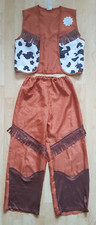 WESTERN COWBOY KOSTÜM GRÖßE 140 FASCHING KINDER JUNGEN MÄDCHEN