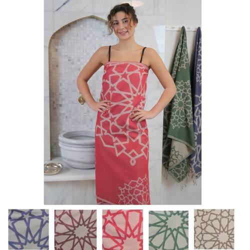 Hamamtuch 100x180 mosaik - hamamtuch, cm
