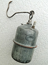 Alte Frankreich Bergbau Bergmann Grubenlampe Karbidlampe Herstellerschild  ARRAS