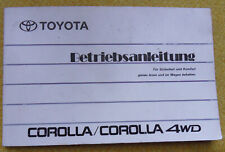 TOYOTA - COROLLA/COROLLA 4WD - 1991 - Betriebsanleitung in deutsch