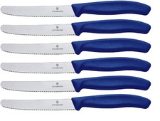 6 Stück Victorinox Swiss Classic Tomatenmesser Tafelmesser Brotzeitmesser blau
