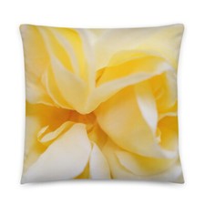 Kissen Rose gelb, beidseitig