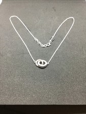 Kette mit zwei Ringen ineinander in 925 er Silber mit Zirkonia von Christ