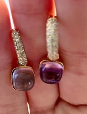 Ohrringe mit rundem Kissen