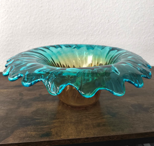 Vintage murano glass bowl - glass,
