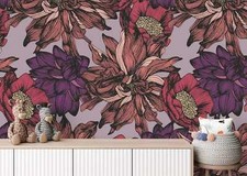 Handzeichnung Blumen Muster