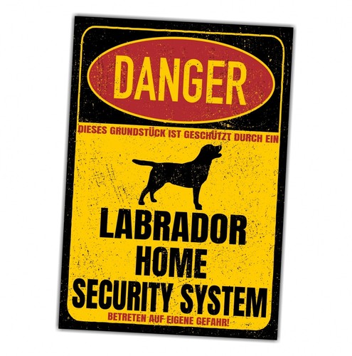 Labrador labby schild - labrador, danger