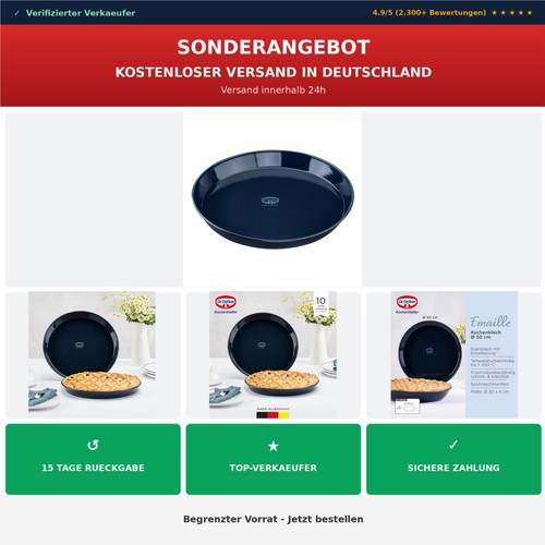 Oetker kuchenblech 30 cm - kuchenblech,