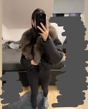 NEU daunen echt pelz jacke