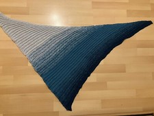 Schultertuch, Stola, Schal, Farbverlauf/Baumwollgem., handgestrickt/NEU